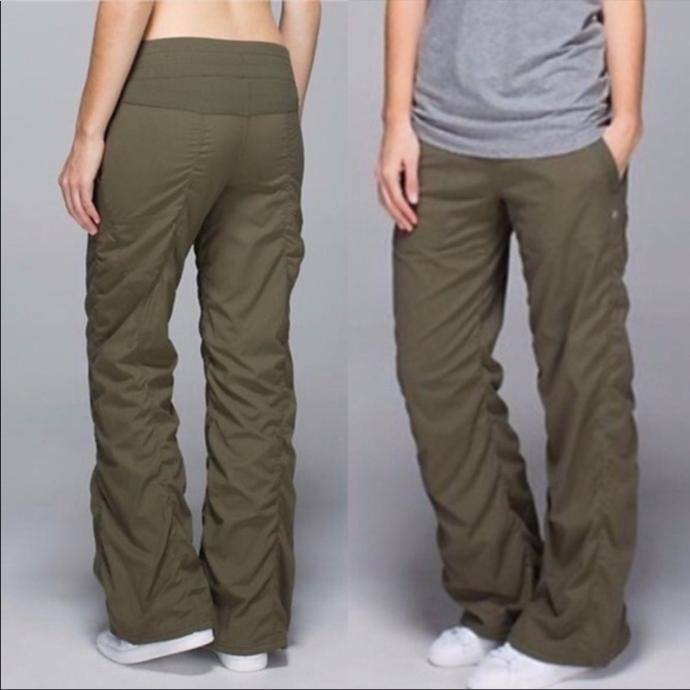 lululemon athletica Olive Green Wide-Leg Pants
